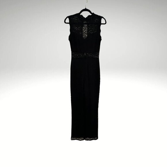 Charlotte Russe Black Lace Jumpsuit Lined Bottom and Bodice Women's Size Medium - Picture 3 of 7